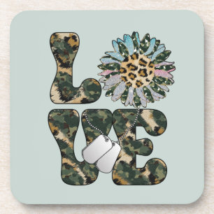 Dessous-de-verre Amour Tournesol Militaire