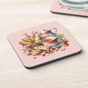 Dessous-de-verre Amoureux du thé chaud mignons