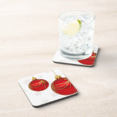 Dessous-de-verre Ampoules de Noël rouge et or Ensemble de Dessous d (Côté Droit)