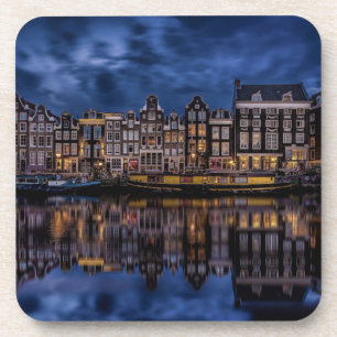 Dessous-de-verre Amsterdam avec Canaux à Dusk