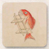 Dessous-de-verre Amusant japonais Vintage poisson Yokai (Devant)