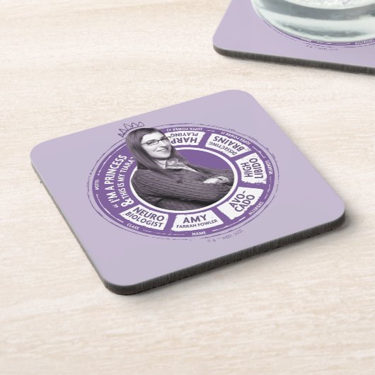 Dessous-de-verre Amy Farrah Fowler - Graphique d'informations (Côté gauche)