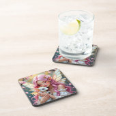 Dessous-de-verre An Elegant Fairy and her Baby Dragon Personalized (Côté Droit)