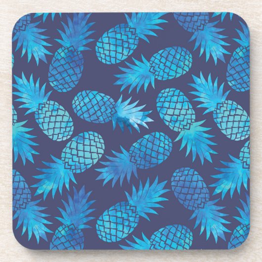 Dessous-de-verre Ananas Blue Tie Dye (Devant)