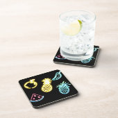 Dessous-de-verre Ananas et fruits tropicaux Neon (Côté Droit)