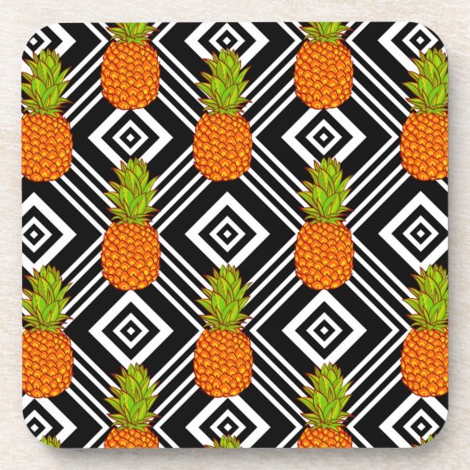 Dessous-de-verre Ananas géométriques (Devant)