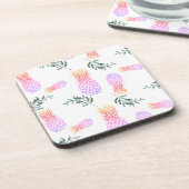 DESSOUS-DE-VERRE ANANAS ROSE ET ORANGE (Côté gauche)