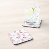 DESSOUS-DE-VERRE ANANAS ROSE ET ORANGE (Côté Droit)