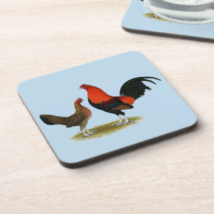Dessous-de-verre Ancien jeu anglais Bantams : BB Red Pair
