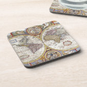 Dessous-de-verre Ancienne carte du monde (Côté gauche)