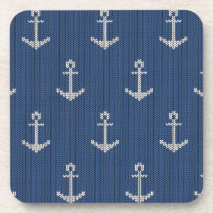 Dessous-de-verre Ancre de la mer de Knit