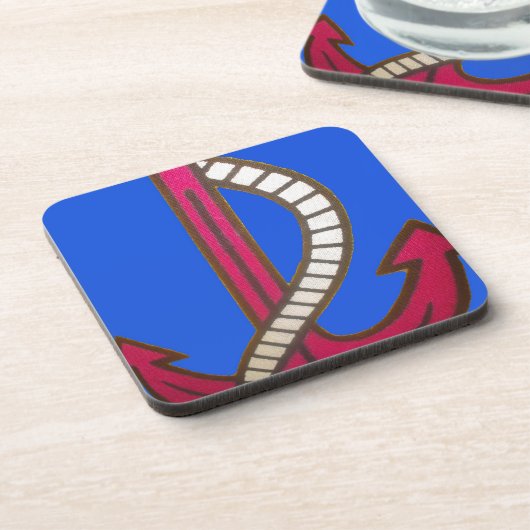 Dessous-de-verre Ancre rouge (Côté gauche)