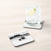 Dessous-de-verre âne et éléphant devant le pont (Côté Droit)