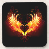 Dessous-de-verre Angel Fire Heart with Wings (Devant)