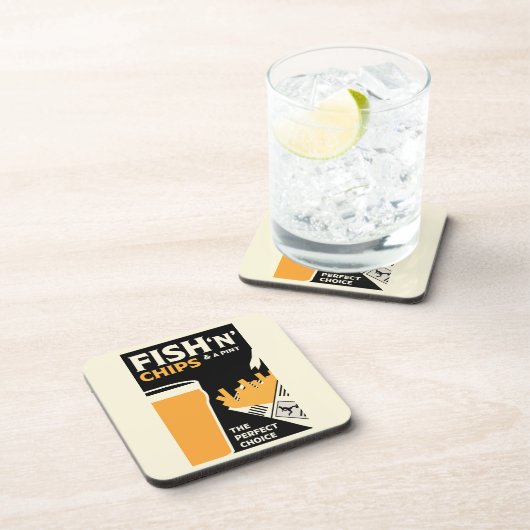 Dessous-de-verre Anglais Classique Poisson Et Chips (Côté Droit)