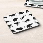 Dessous-de-verre Animal africain de safari de silhouette (Côté gauche)