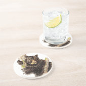 Dessous de verre animal de l'ours noir (Côté)