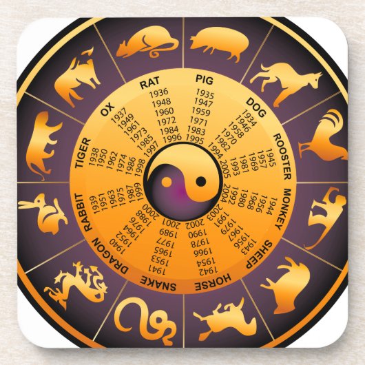 Dessous-de-verre Animal Yin Yang (Devant)