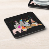 Dessous-de-verre Animaux - Beaux animaux ayant une fête (Côté gauche)