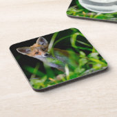 Dessous-de-verre Animaux de bébés cutest | Baby Red Fox (Côté gauche)