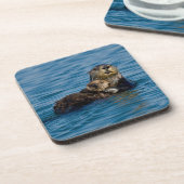 Dessous-de-verre Animaux de bébés cutest | Mère & Bébé Sea Otter (Côté gauche)