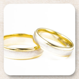 Dessous-de-verre Anneaux de mariage d'amour de marié de jeune