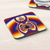 Dessous-de-verre Anneaux rouges 2 (Côté gauche)