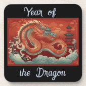 Dessous-de-verre Année de la couverture de boisson du dragon (Devant)