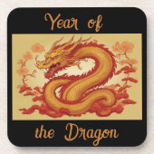 Dessous-de-verre Année de la couverture de boisson du dragon (Devant)