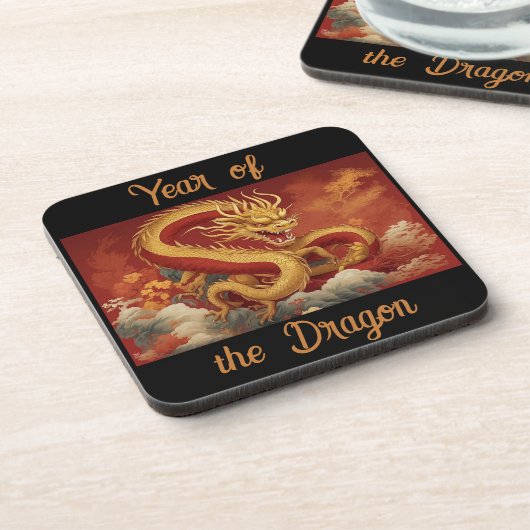 Dessous-de-verre Année de la couverture de boisson du dragon (Côté gauche)