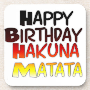 Dessous-de-verre Anniversaire allemand Hakuna Matata Art Imprimer