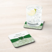 Dessous-de-verre Anniversaire de mariage de damassé (Côté Droit)