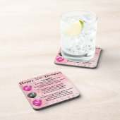 Dessous-de-verre Anniversaire de poème de fille 30ème (Côté Droit)