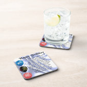 Dessous-de-verre Anniversaire de poème de papa joyeux (Côté Droit)