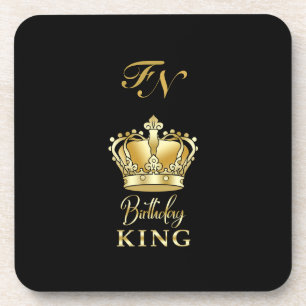 Dessous-de-verre Anniversaire King Gold Couronne Royal Monogramme L