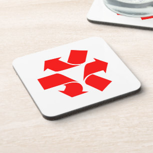 Dessous-de-verre Annuler le recyclage du symbole