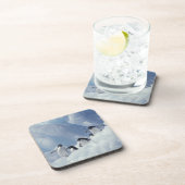 Dessous-de-verre Antarctique. Pingouins d'Adelie (Côté Droit)