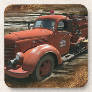 Dessous-de-verre Antique Fire Truck Vintage Fire