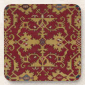 Dessous-de-verre Antique géométrique Oriental Perse Motif rouge (Devant)