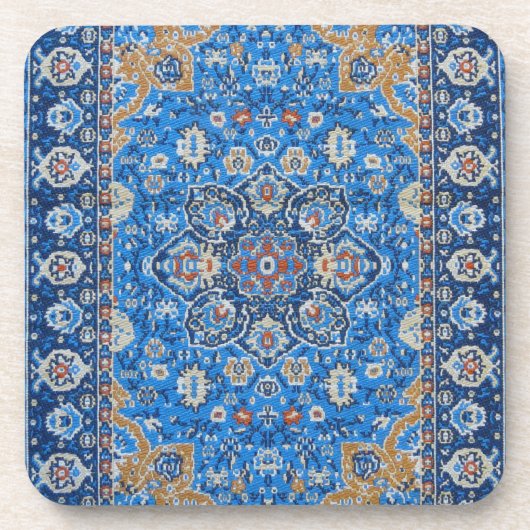 Dessous-de-verre Antique Oriental Bleu Turc Tapis Perse (Devant)