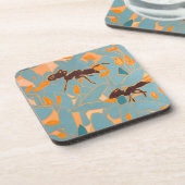 Dessous-de-verre Ants with Blue flowers Autralian Flora (Côté gauche)