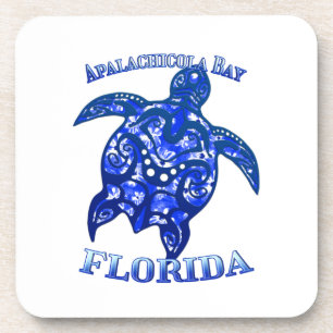 Dessous-de-verre Apalachicola Bay Floride Vacances Tortue tribale