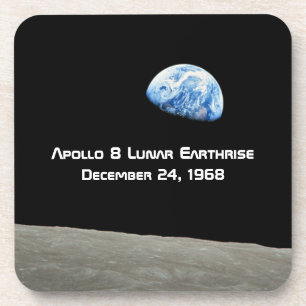 Dessous-de-verre Apollo 8 Lunar Earthrise 50e Anniversaire
