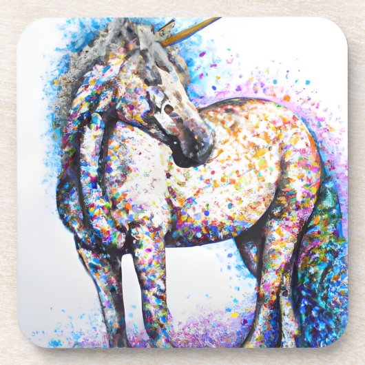 Dessous-de-verre Appaloosa colorée Unicorn (Devant)