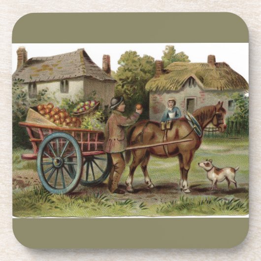 Dessous-de-verre Apple hippomobile victorien transportent en (Devant)