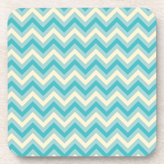 Dessous-de-verre Aqua Chevron (Devant)