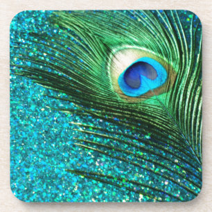 Dessous-de-verre Aqua Peacock unique
