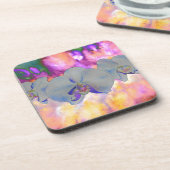 Dessous-de-verre Aquarelle Abstraite orchidées tropicales (Côté gauche)