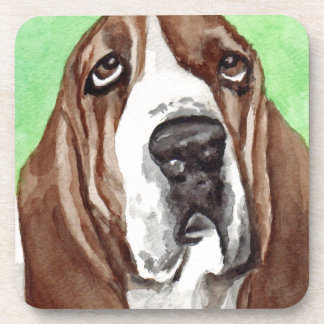 Dessous-de-verre Aquarelle Basset