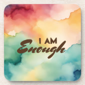 Dessous-de-verre Aquarelle d'affirmation positive (Devant)